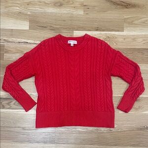 Philosophy Vibrant Red Cable Knit Sweater